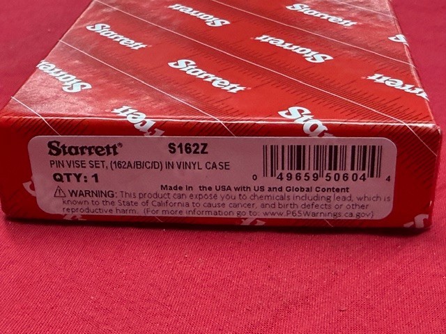 Starrett S162Z Pin Vise Set 0-.187″ (0-4.8mm) Range IN STOCK