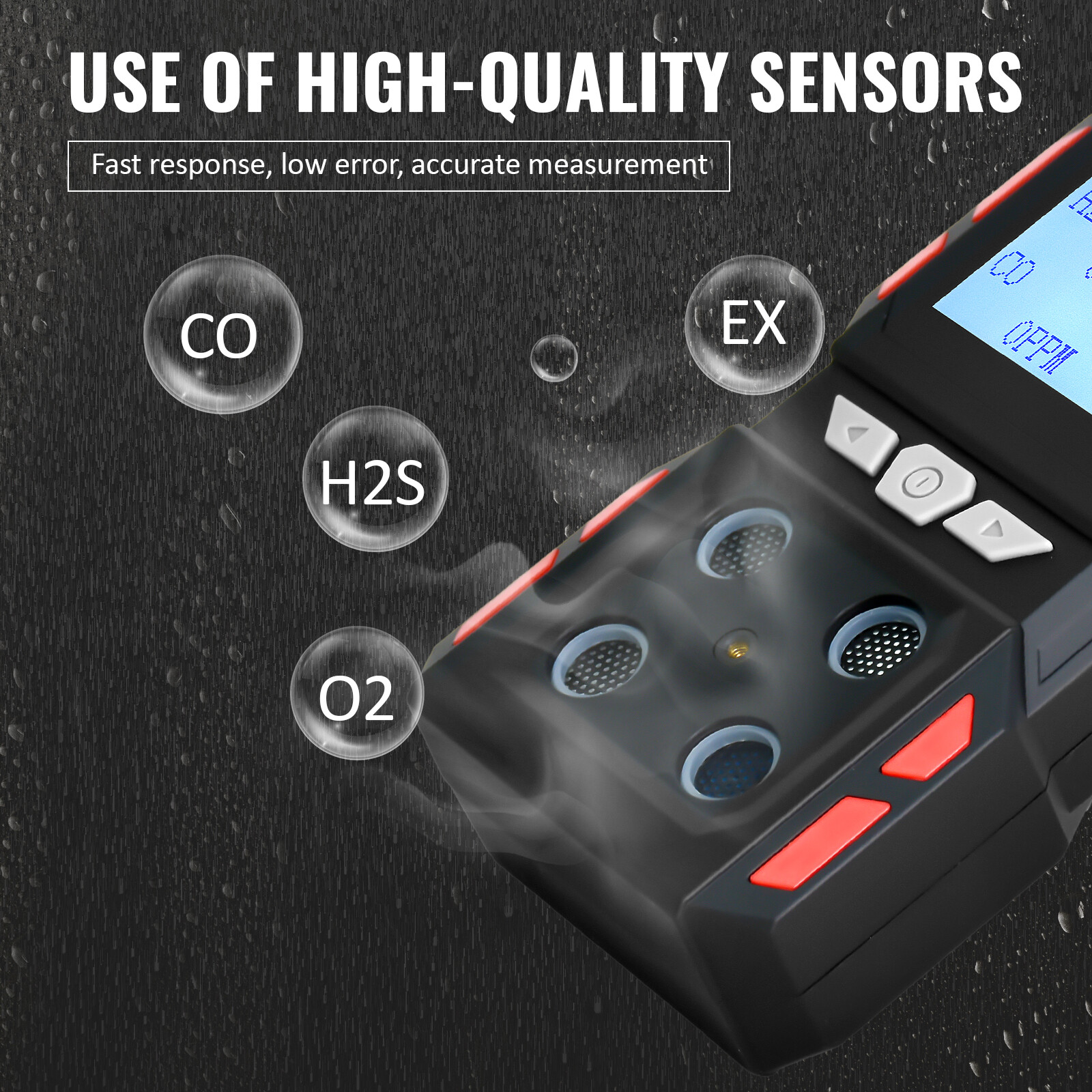 Industrial Gas Detector 4 Gas Tester Explosion-proof combustible gas detector US