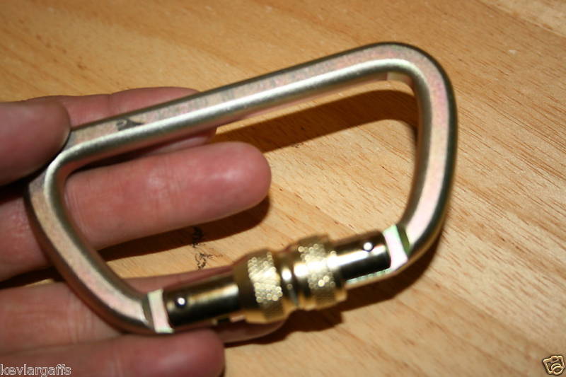 CARABINER STEEL Screw Locking 50KN or 11200Lb Fusion Tacoma