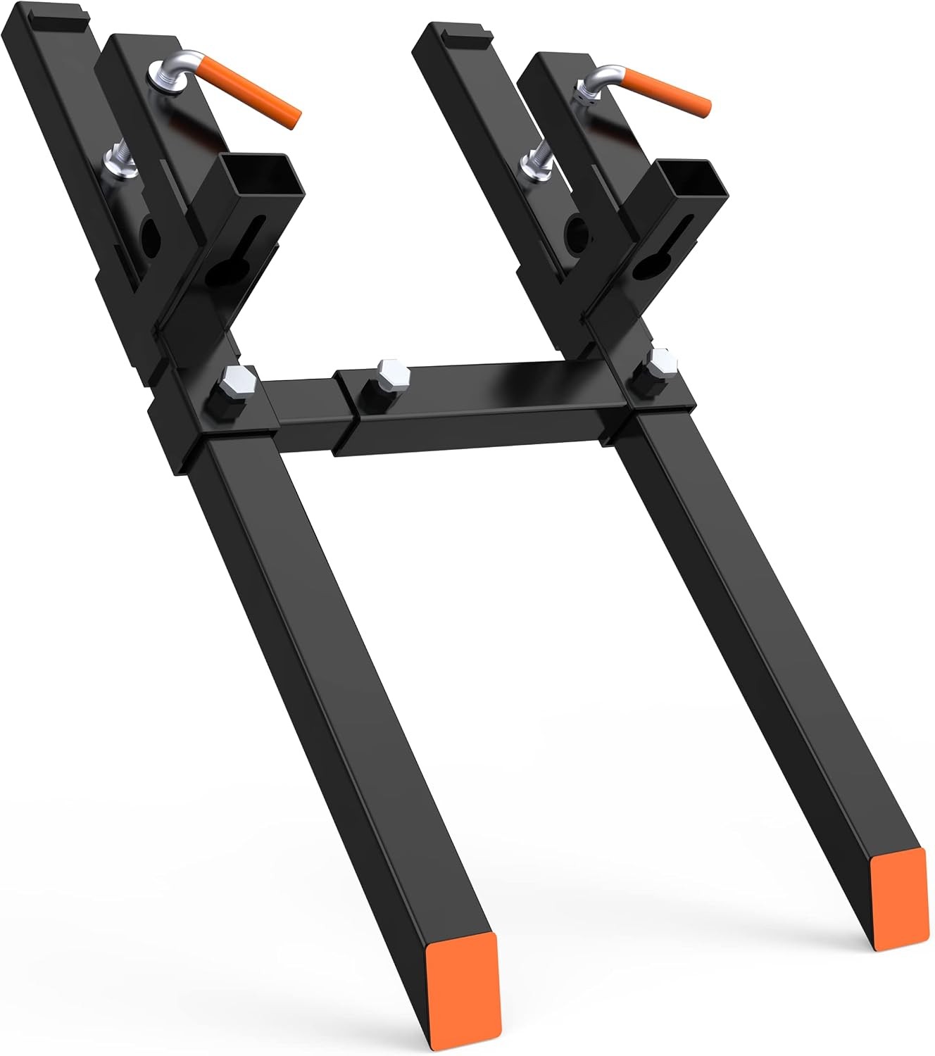 2000Lbs/4000Lbs 43/60″ Tractor Clamp On Pallet Forks Bucket W/ Stabilizer Bar