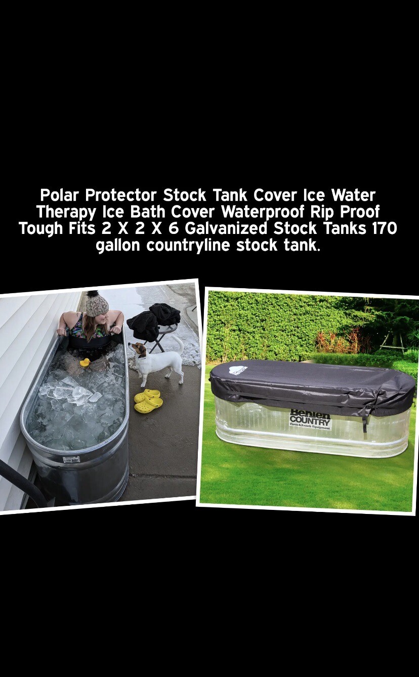 2X2X6 Galvanized Stock Tank Cover Ice Water Therapy Ice Bath Cover Waterproof