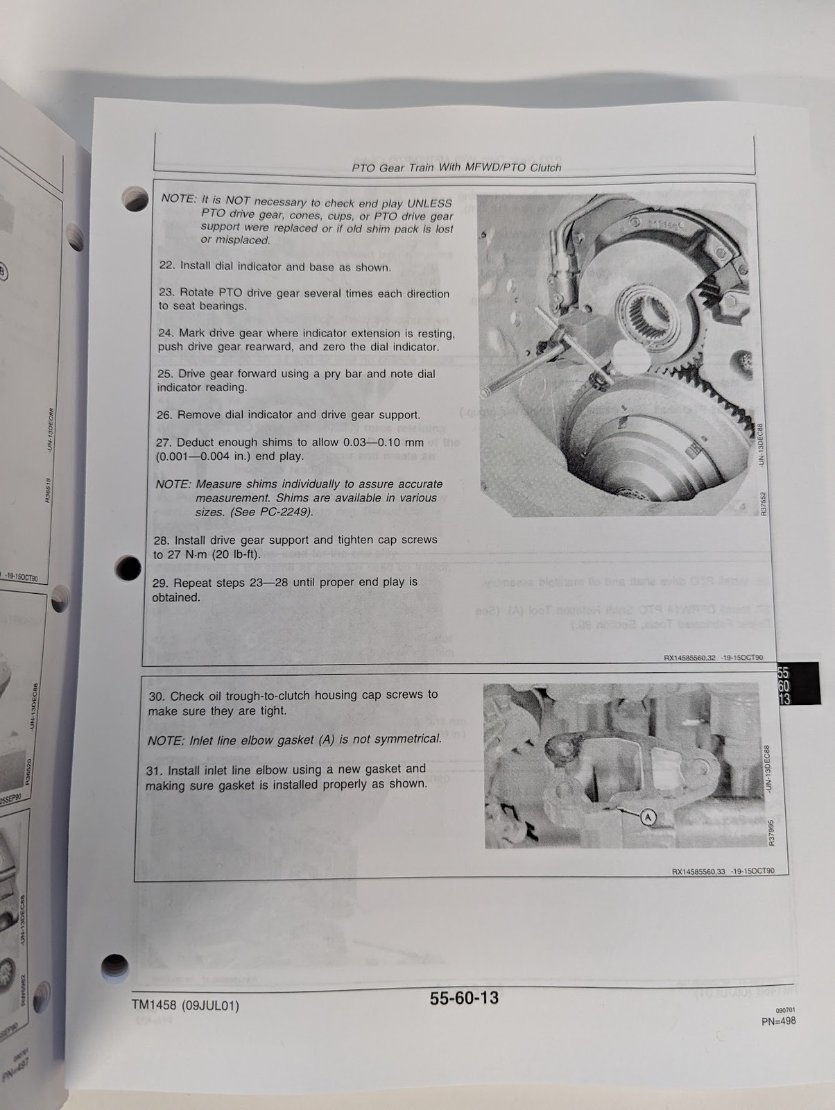 John Deere 4055, 4255, 4455 Tractor Technical Service Repair Manual – TM1458