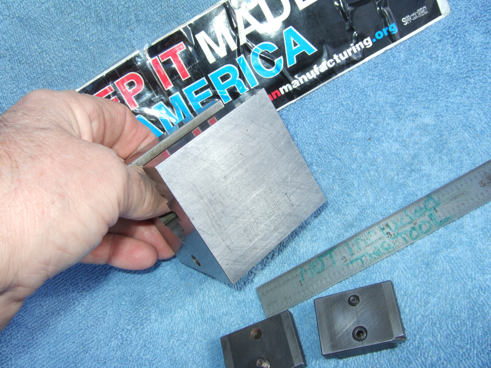 HERMANN SCHMIDT UCV W/CLAMP SQUARE GRIND V-BLOCK TOOLMAKER MACHINIST USED