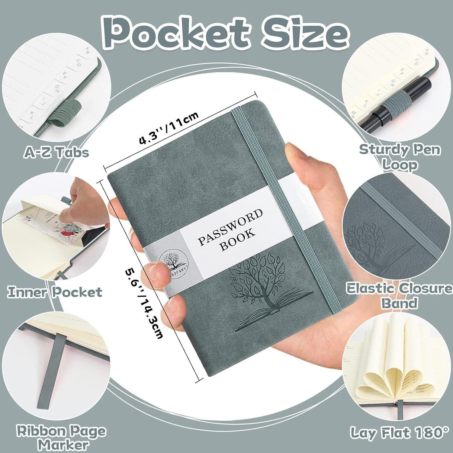 Password Book with Alphabetical Tabs Small Password Keeper (5.6 * 4.3 In)….
