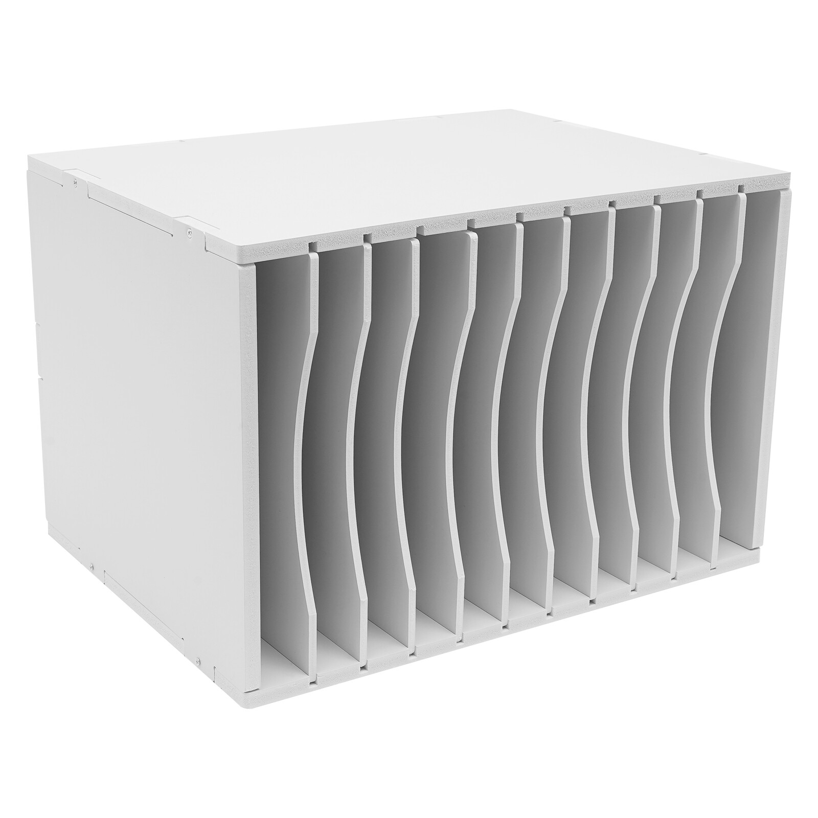 Literature Organizer File Sorter Paper Storage Holder 11 Compartment White