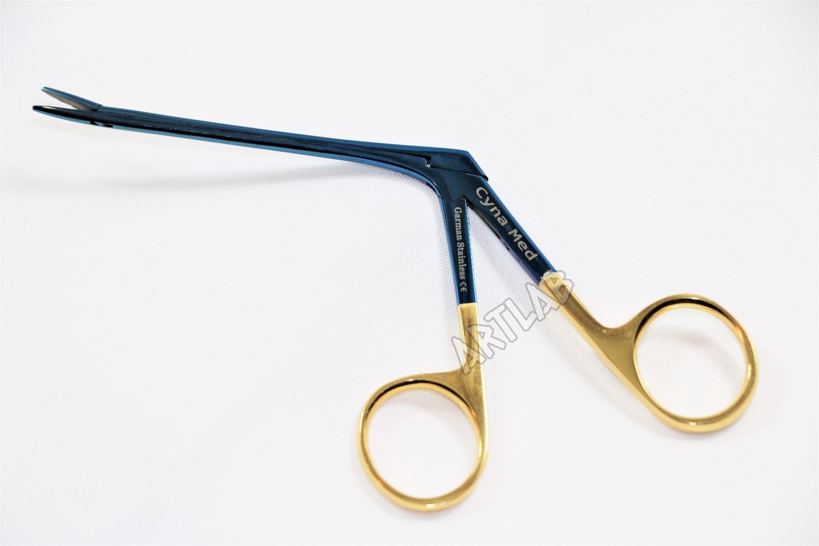 TITANIUM HARTMAN ALLIGATOR FORCEPS 3.5″ SERRATED GOLD RINGS ENT GERMAN STAINLESS