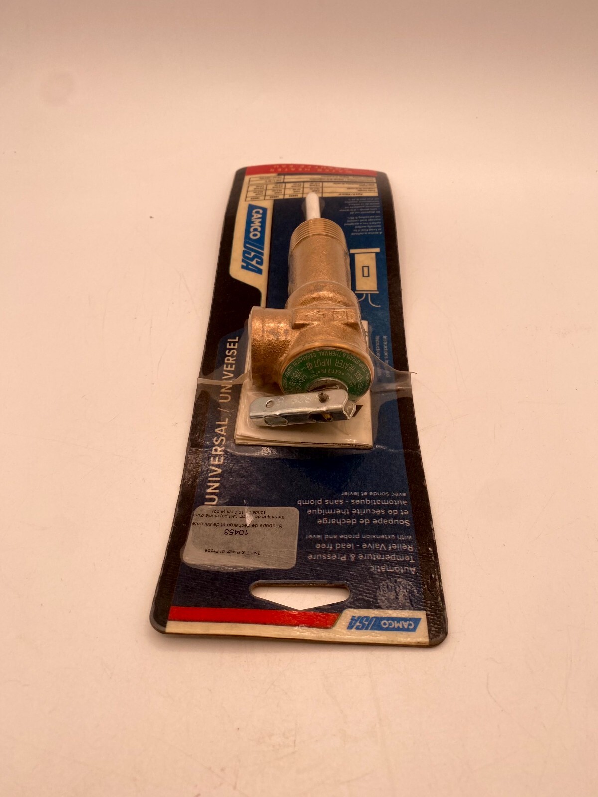 Camco 10453 3/4″ Lead-Free Temperature & Pressure Relief Valve with 4″ Probe