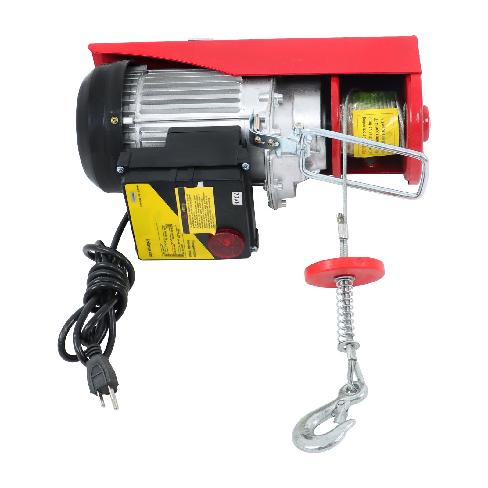 Mini Electric Hoist 1320lbs Crane Winch w/ Wireless Remote Control 1150W 110V