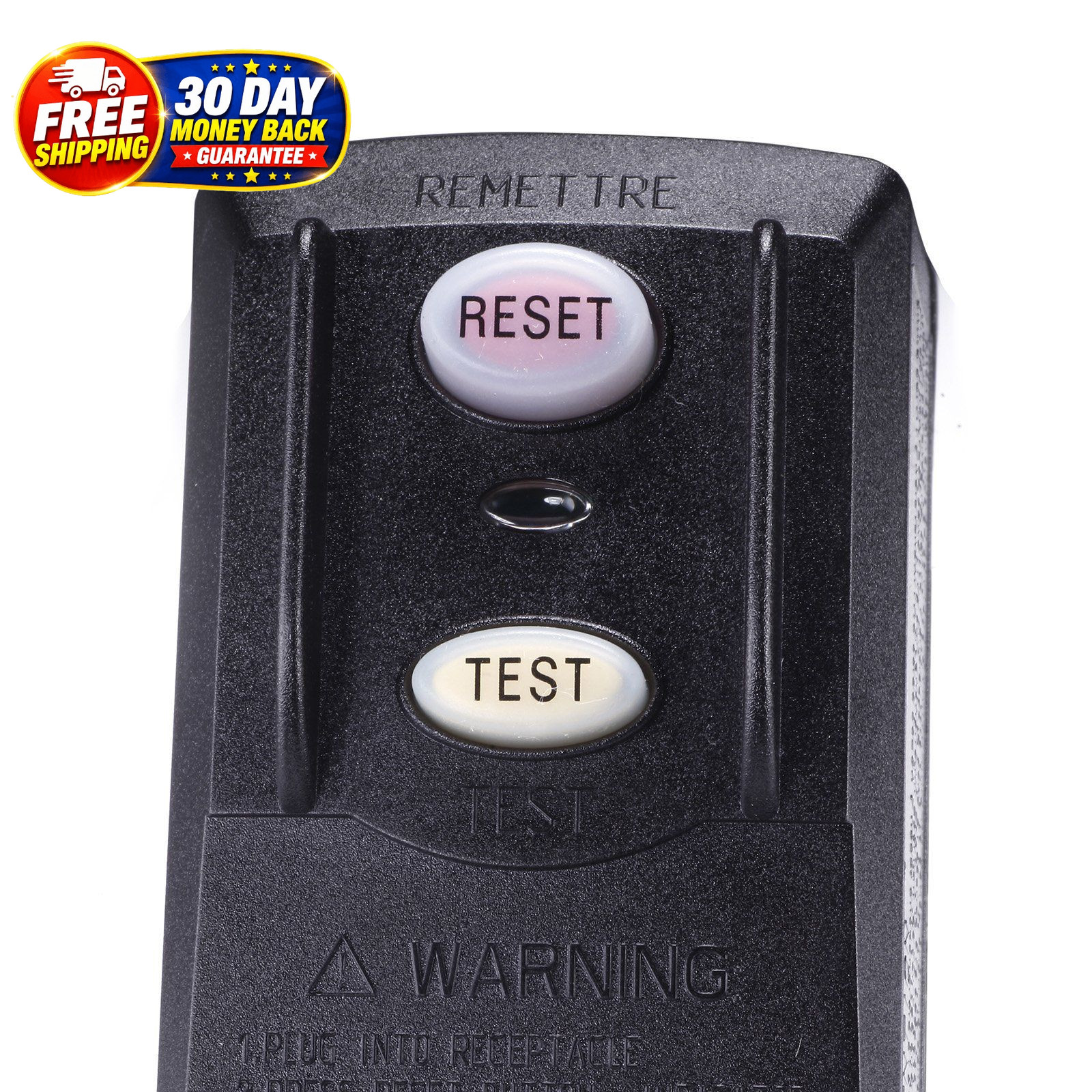 Plug Replacement 15 Amp 3 Prong Medium, Black