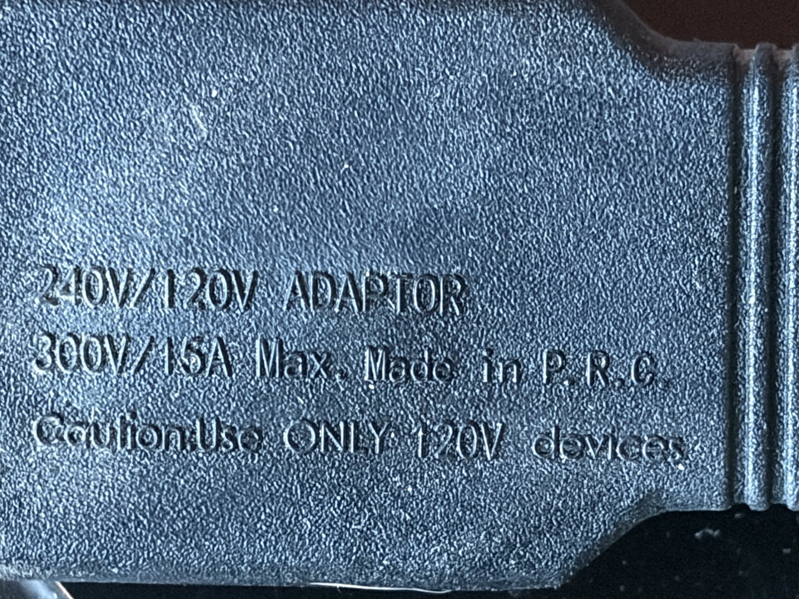 LOT OF 2 120V/240V Adaptor 300V/15A Max