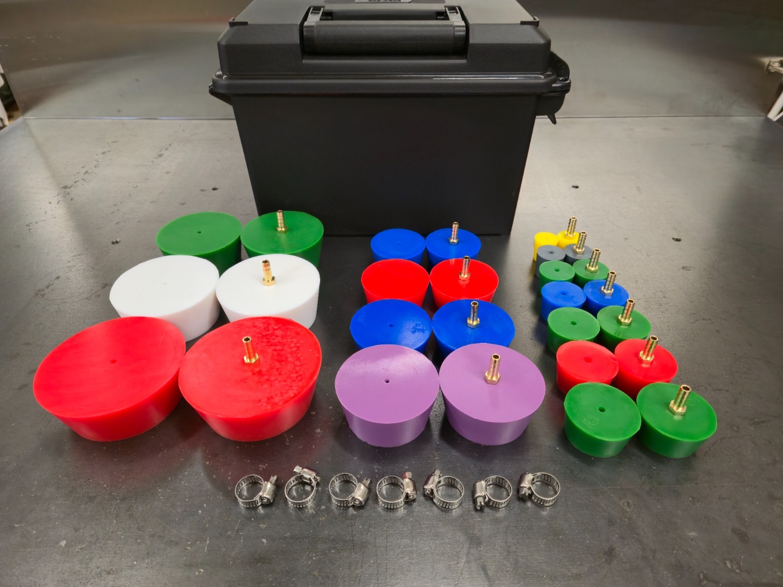 Silicone Purge Plug Kit with Case 1 to 4 inch for Tig Welding Sanitary Stainless