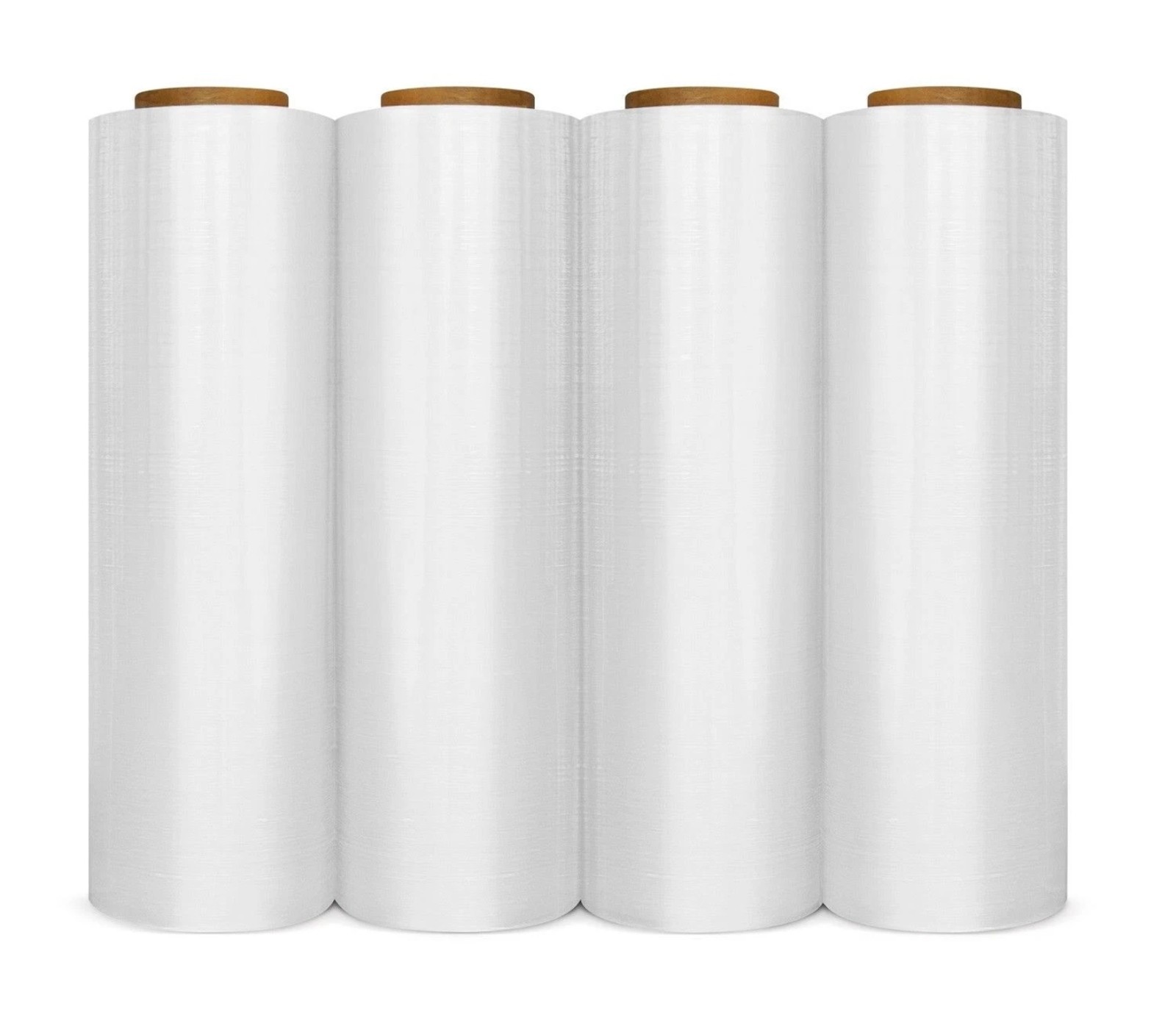 18″ x 1500′ 80 Gauge Pre-Stretched Stretch Wrap Film 4 Rolls Clear Pallet Wrap