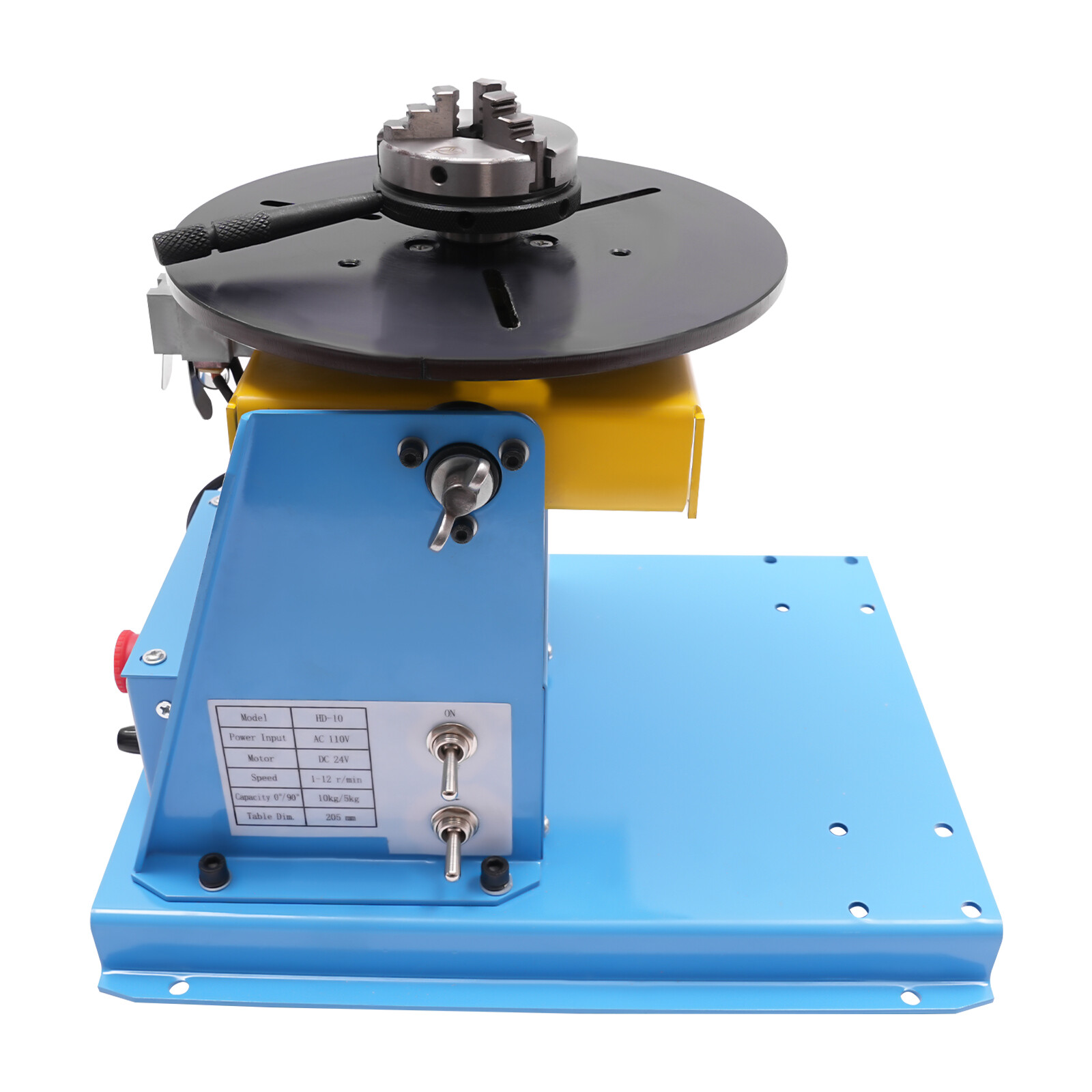 10KG Rotary Welding Positioner Turntable Table Welding Position 0-90° 1-12rpm