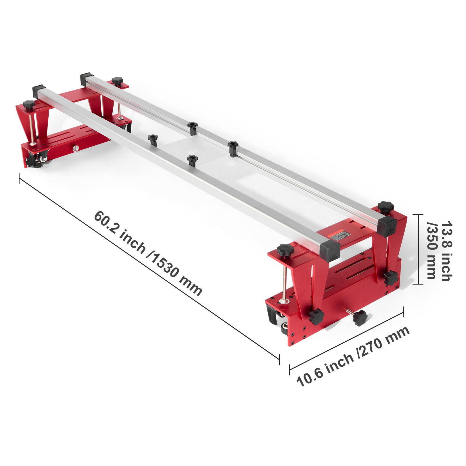 VEVOR Router Sled Adjustable Wood Slab Flattening Mill Router Jig 64″ Length