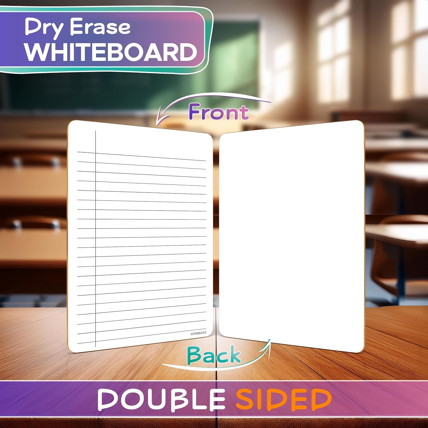 Dry Erase 5″x7″ Mini Notebook College Ruled Lined Board 2 Pack Reusable Erasable