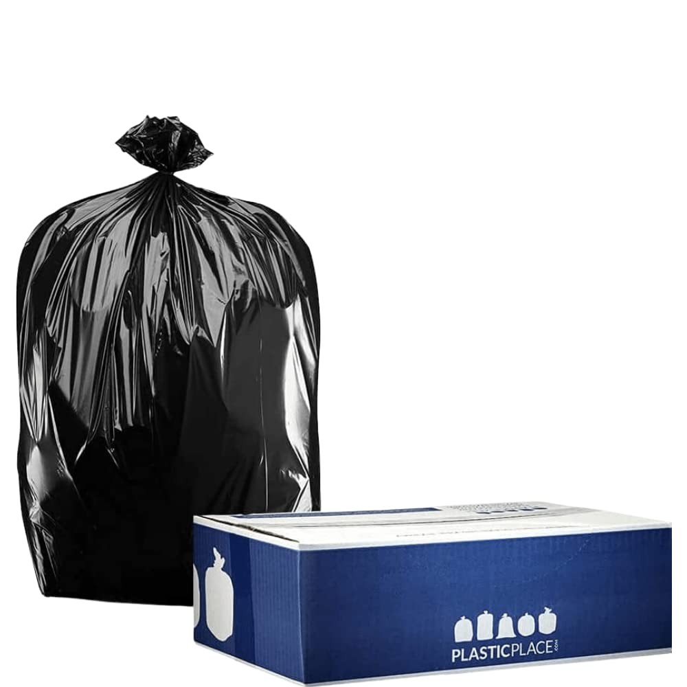 35 Gallon Trash Bags │ 1.5 Mil │ 1 Count (Pack of 100), Black