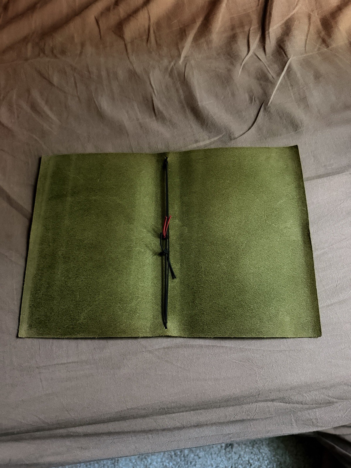 Paper Republic XL Grand Voyager Olive Leather Journal Cover Embossed, Patina’d