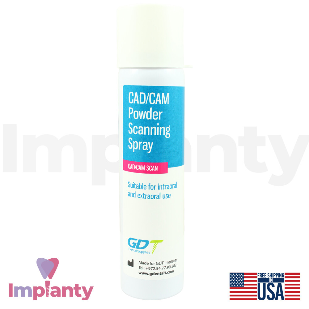 1x Dental CAD/CAM Powder Scanning Spray 75ml Efficient Water Soluble Dentistry