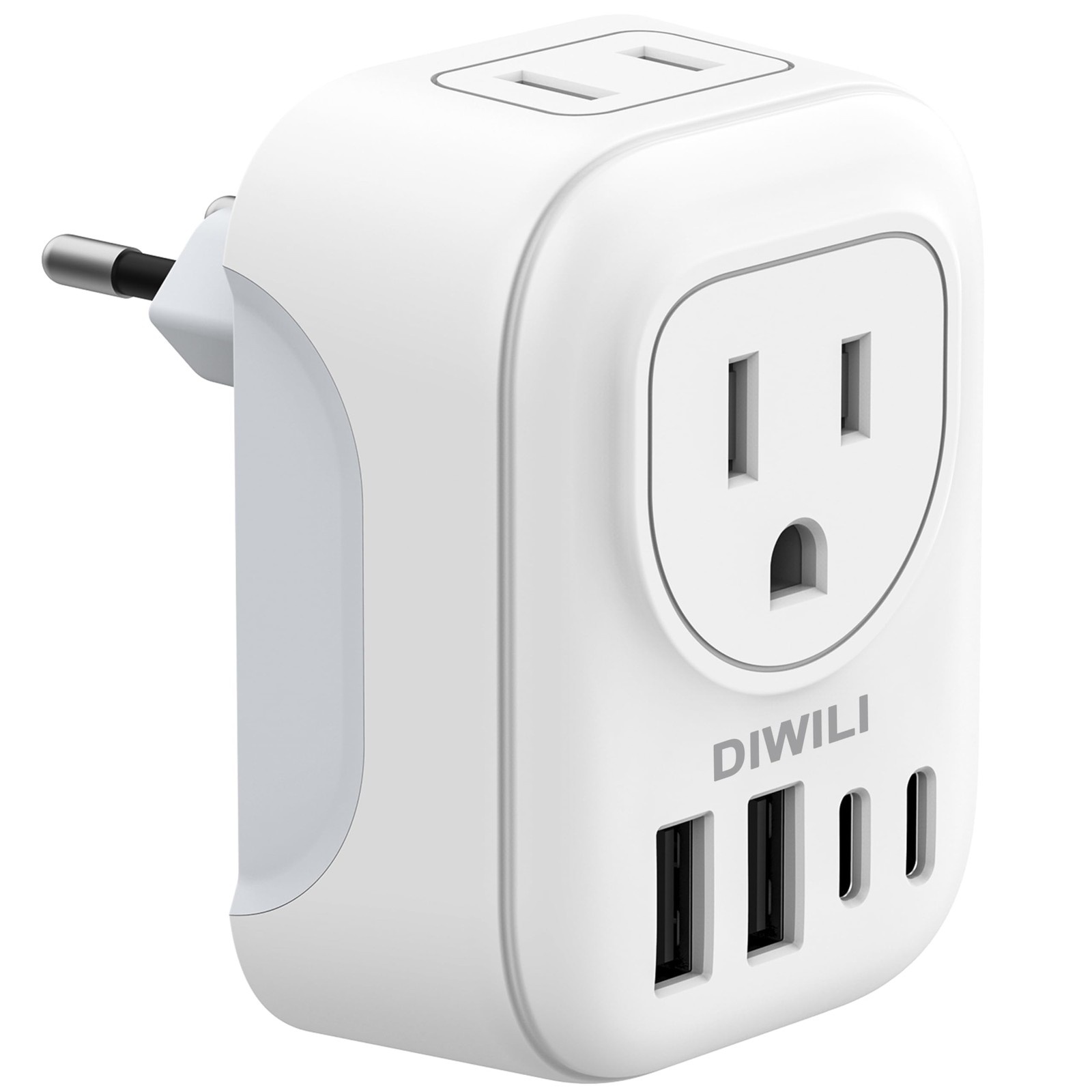 European Travel Plug Adapter, International Plug Adapter with 2 AC Outlets 4 …