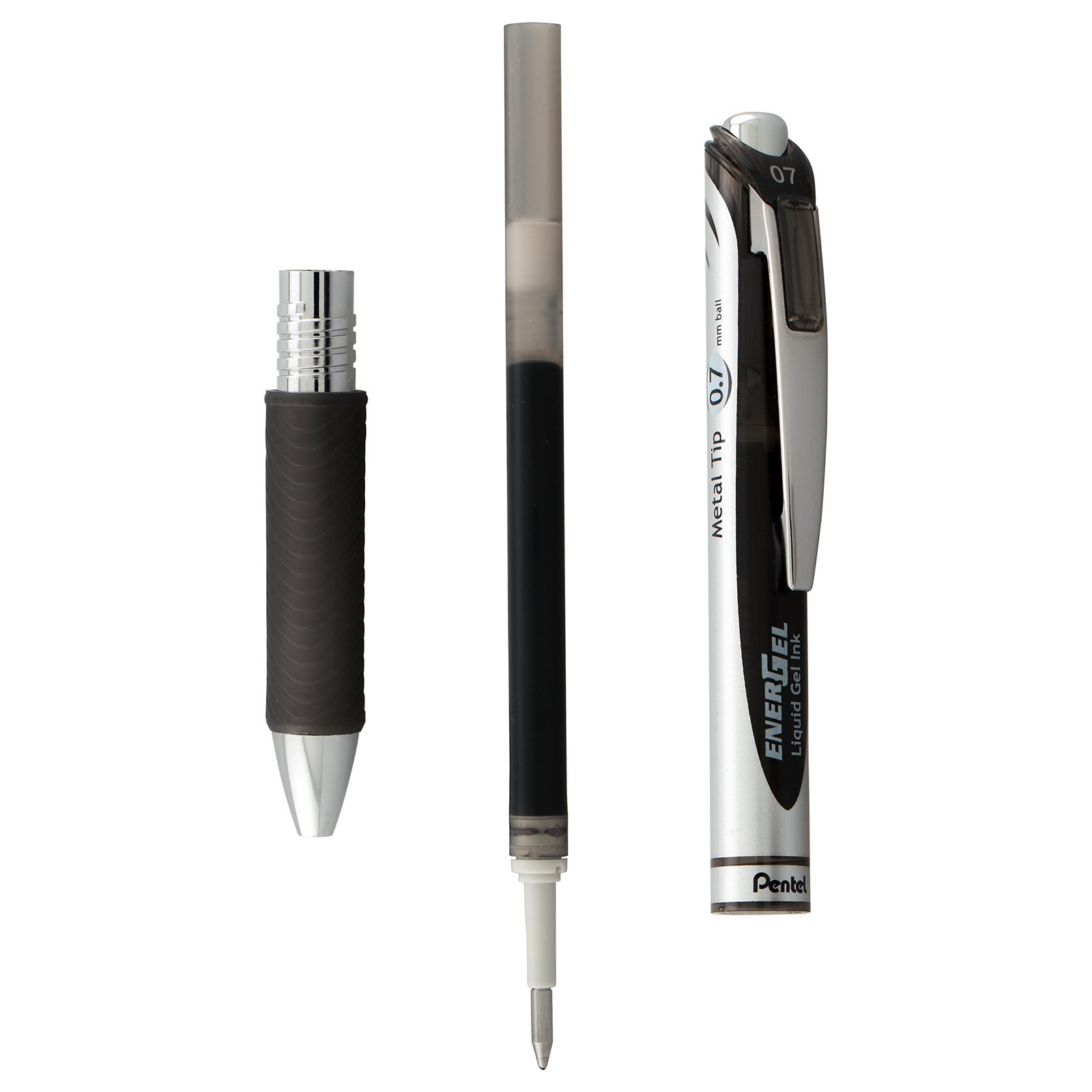 Pentel EnerGel RTX Retractable Liquid Gel Pen, 2 Count (Pack of 1), Black