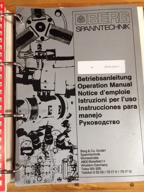 Gildemeister Geschaftsbereich N.E.F, Operating Instructions for N.E.F. CT40