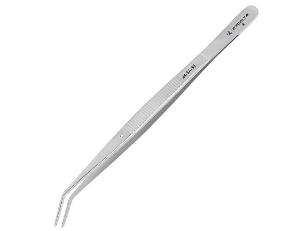 Excelta 24-SA-SE Tweezers, 1-Star, Angulated Strong Point, Anti-Mag. SS,