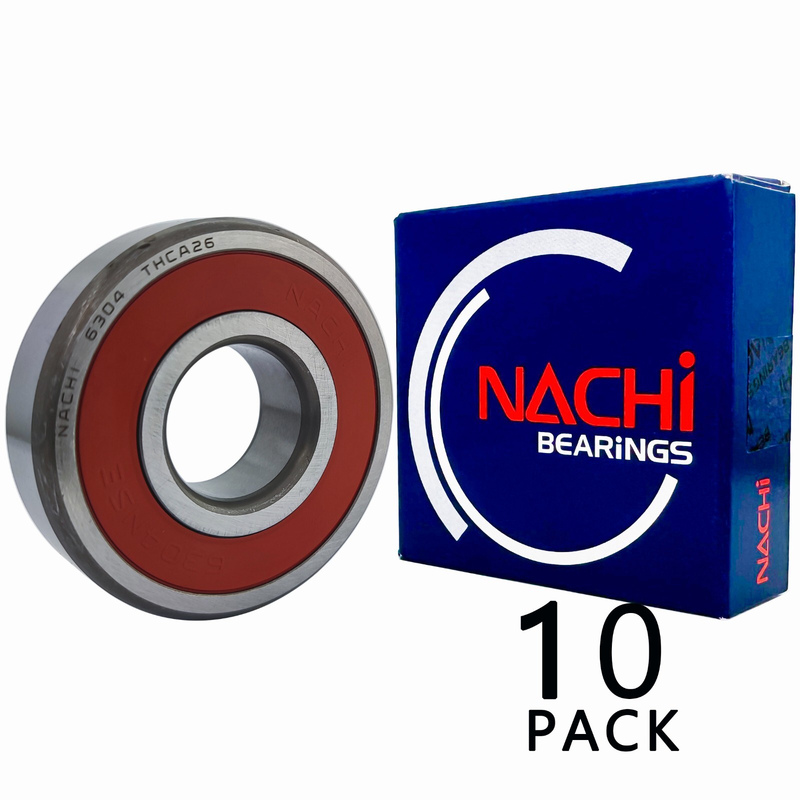 10PCS NACHI 6304-2NSE9CM 20X52X15MM Double Rubber Seal Ball Bearings 6304RS