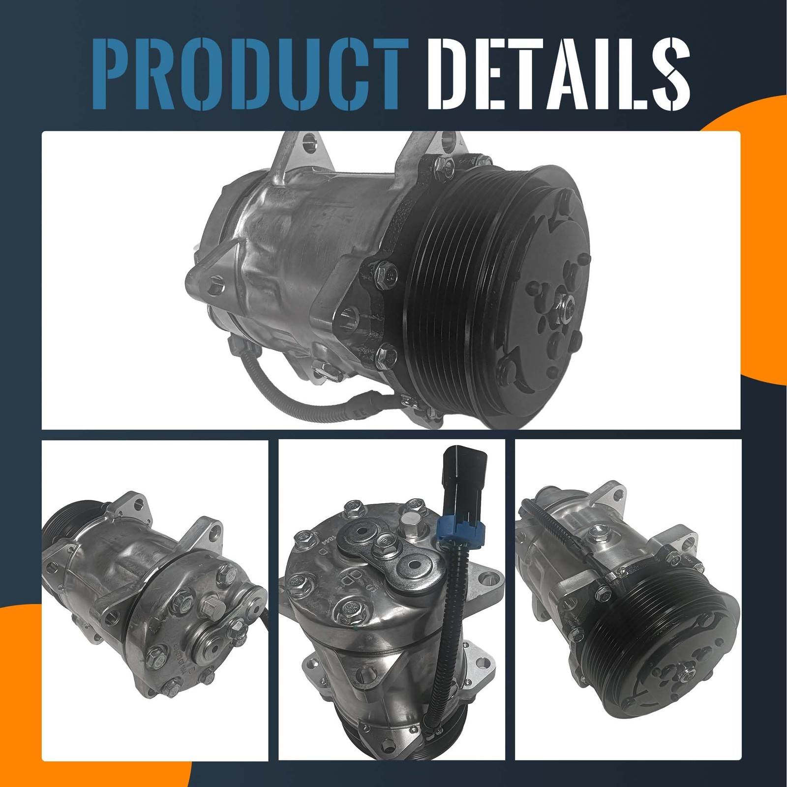 AC Compressor w/ Clutch for 1994-2009 Chevy Kodiak GMC Topkick 7.2L CO4618C