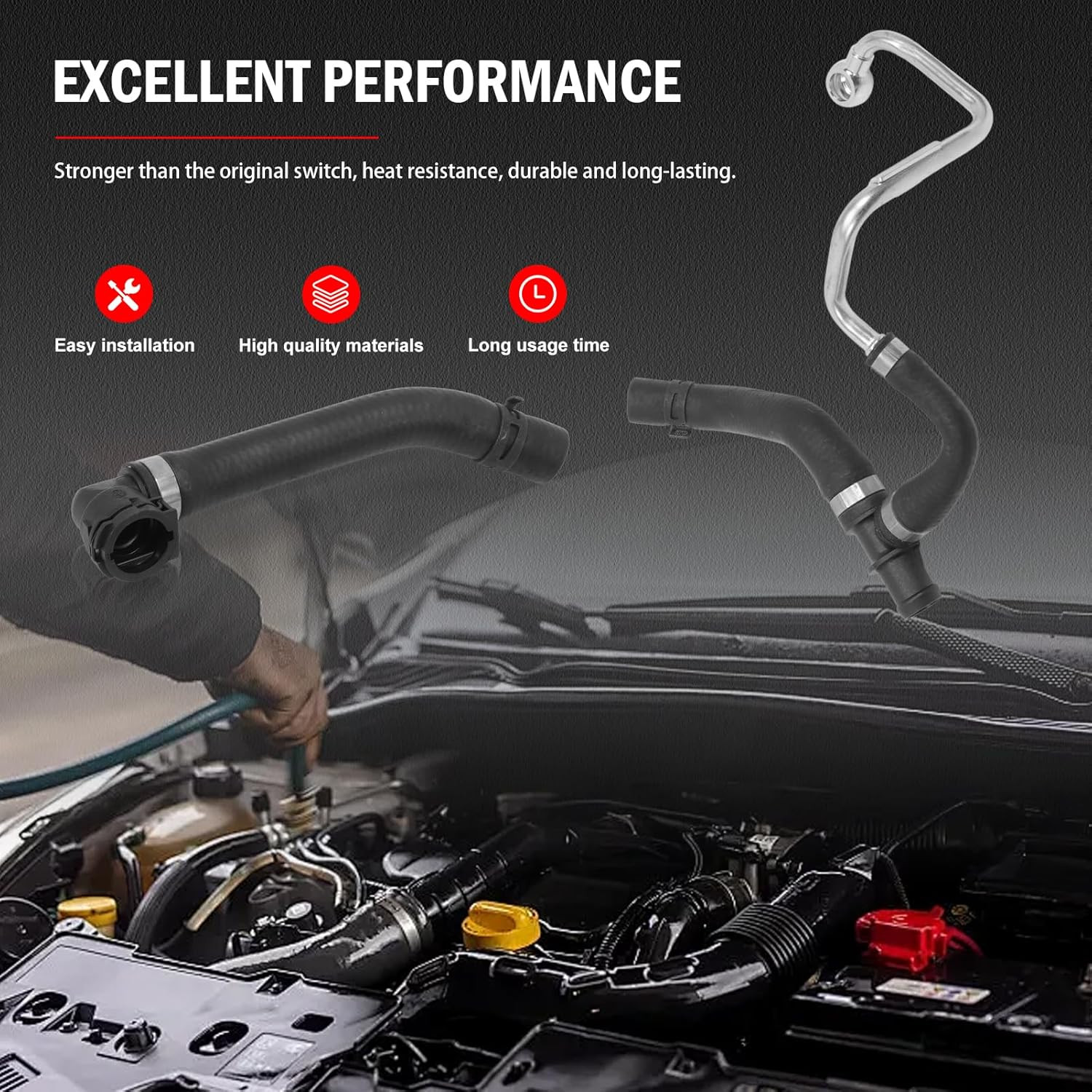 11537600674 Turbo Coolant and Expansion Tank Hose Compatible with MINI R55 R56 R