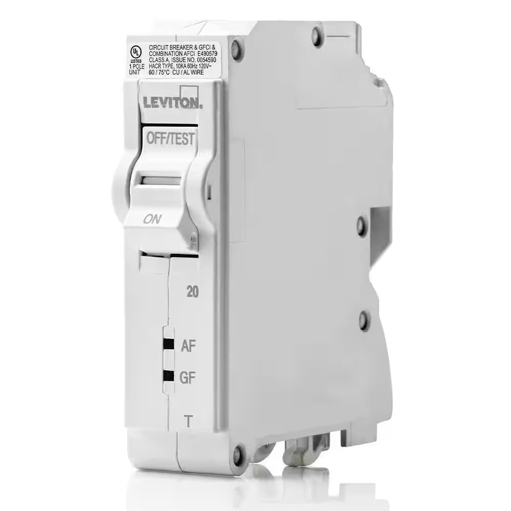Branch Circuit Breaker, AFCI/GFCI 1-Pole 20 Amp, 120-Volt, Thermal Magnetic LB12