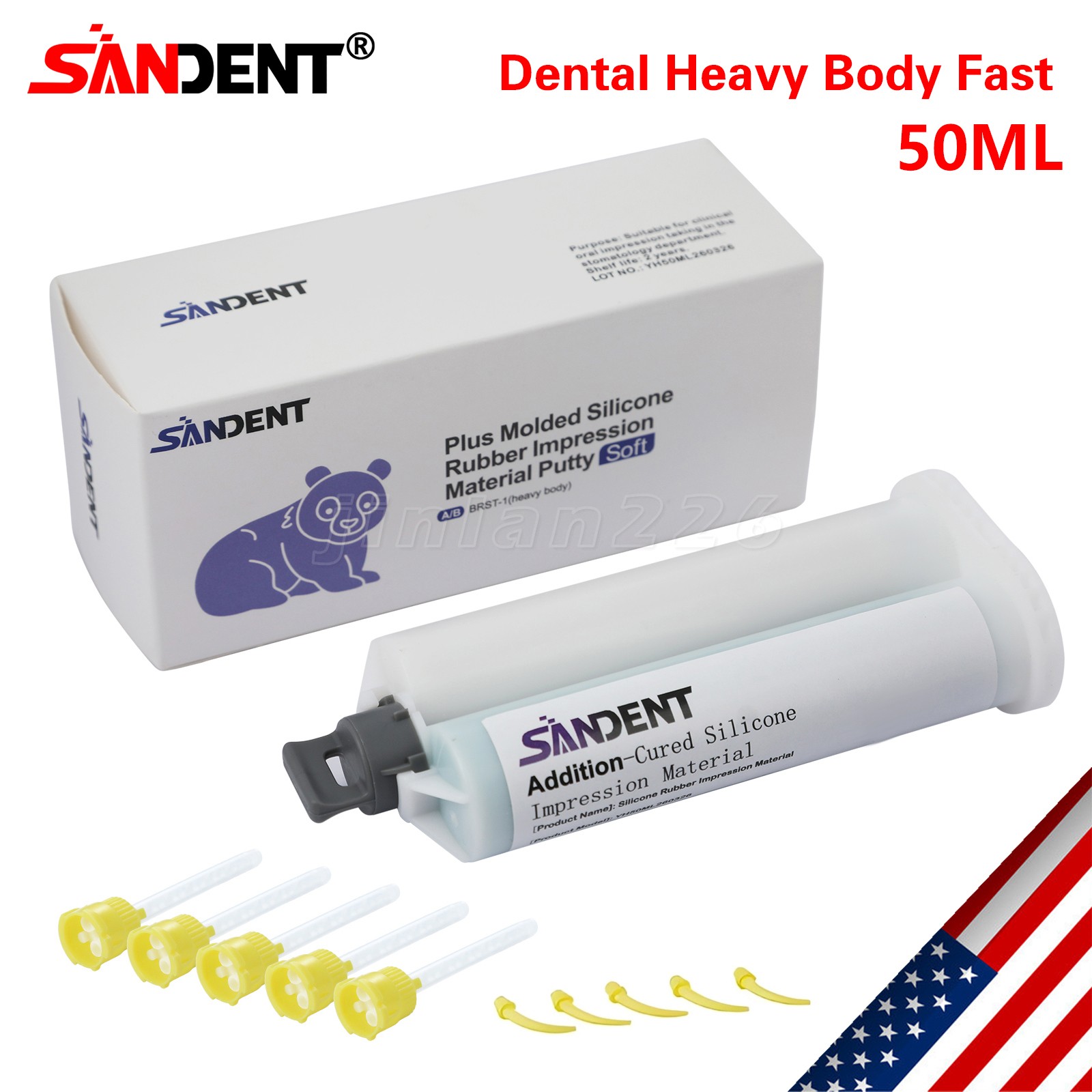 4 x Heavy Body Regular Set Dental Vinyl Polysiloxane Impression Material VPS PVS