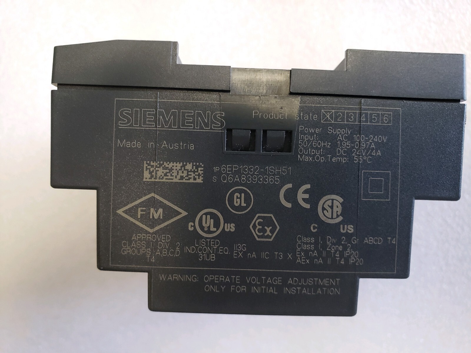 GENUINE SIEMENS POWER SUPPLY # 6EP1332-1SH51 / SCHINDLER # 6996C11H05