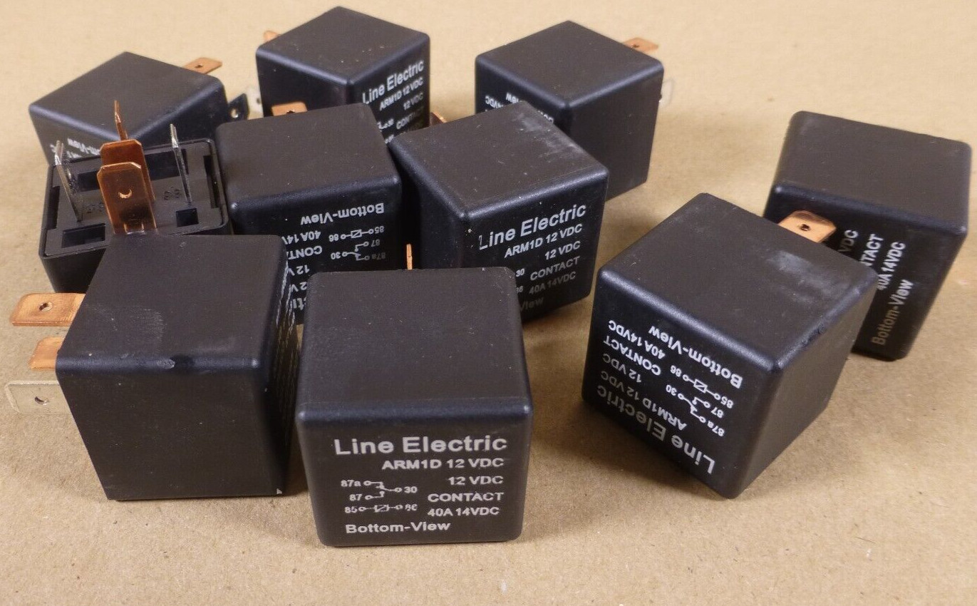 (10x) Line Electric 12V 40A SPDT General Purpose Relay 5 PIN