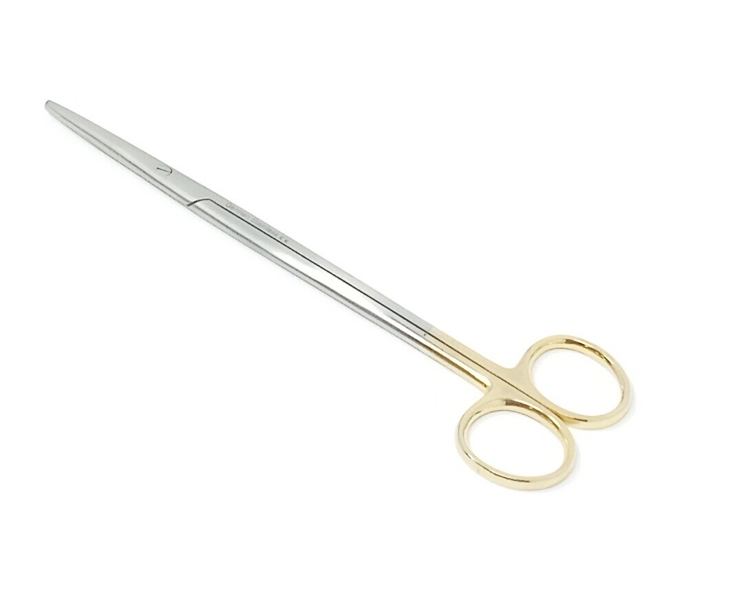 New TC Metzenbaum Scissors 7″ Straight with Gold Handle Surgical Instrument