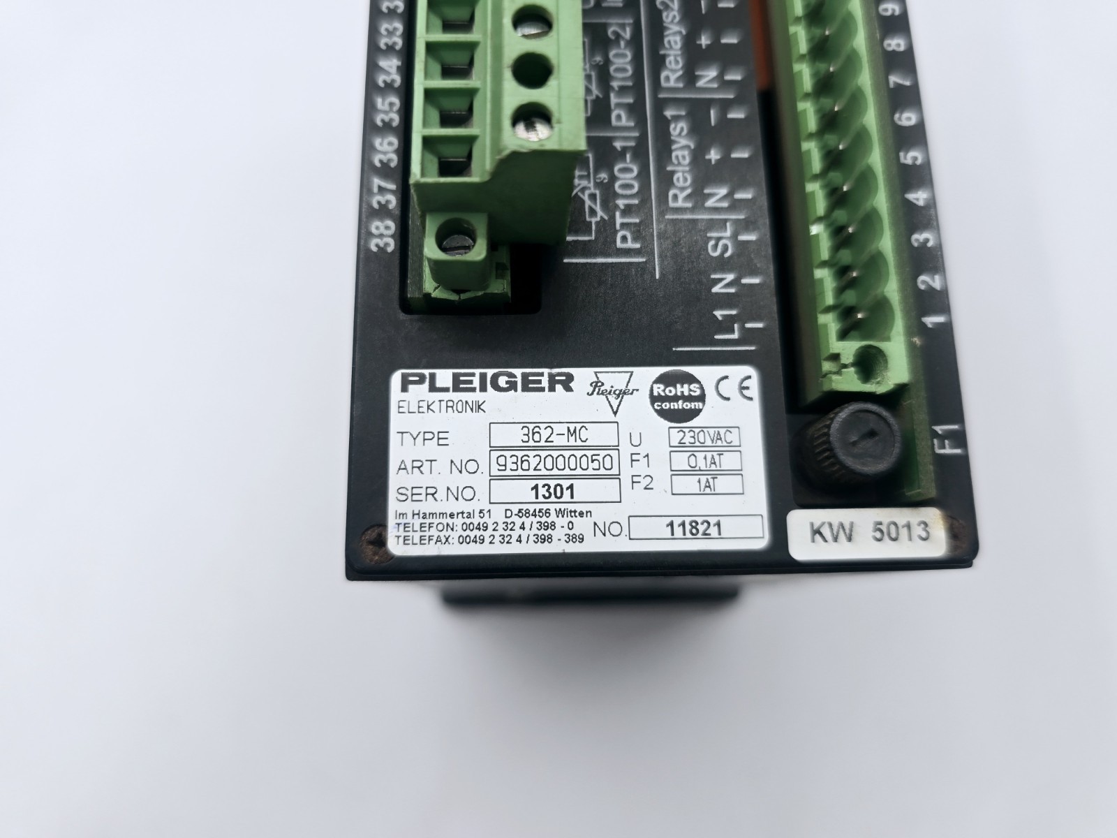 PLEIGER ELEKTRONIK 362-MC MULTI FUNCTION CONTROLLER 9362000050