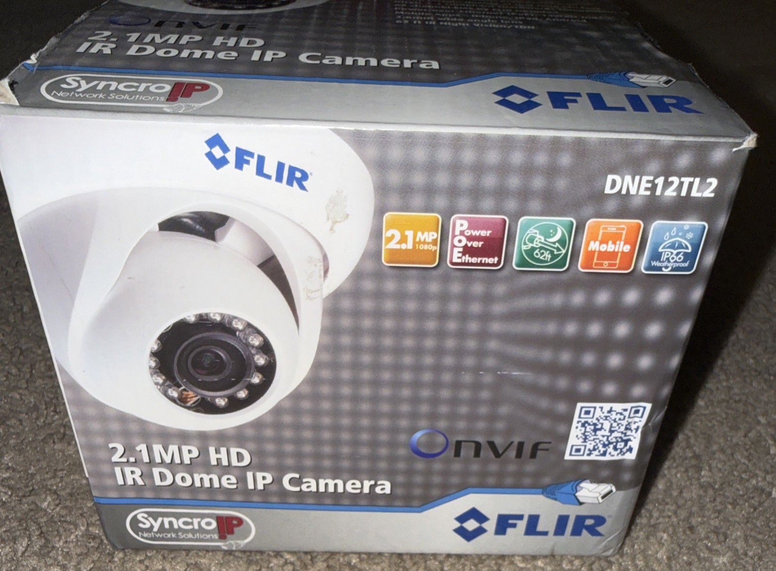 FLIR 2.1MP HD IR Dome Turret Flir DNE12TL2 Video Camera PoE ONVIF 3.6mm Lens