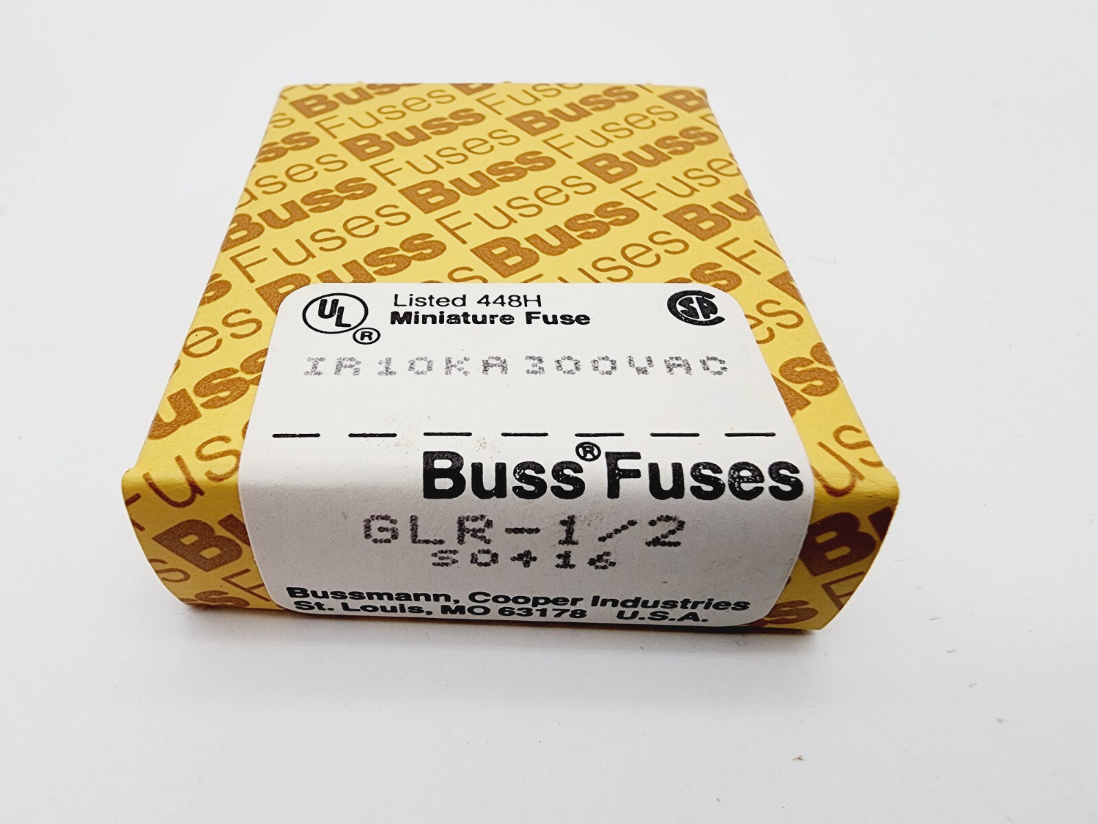 Bussmann GLR-1/2 Fast Acting Non-Rejecting Miniature Fuse 1/2A 300V – Lot of 5