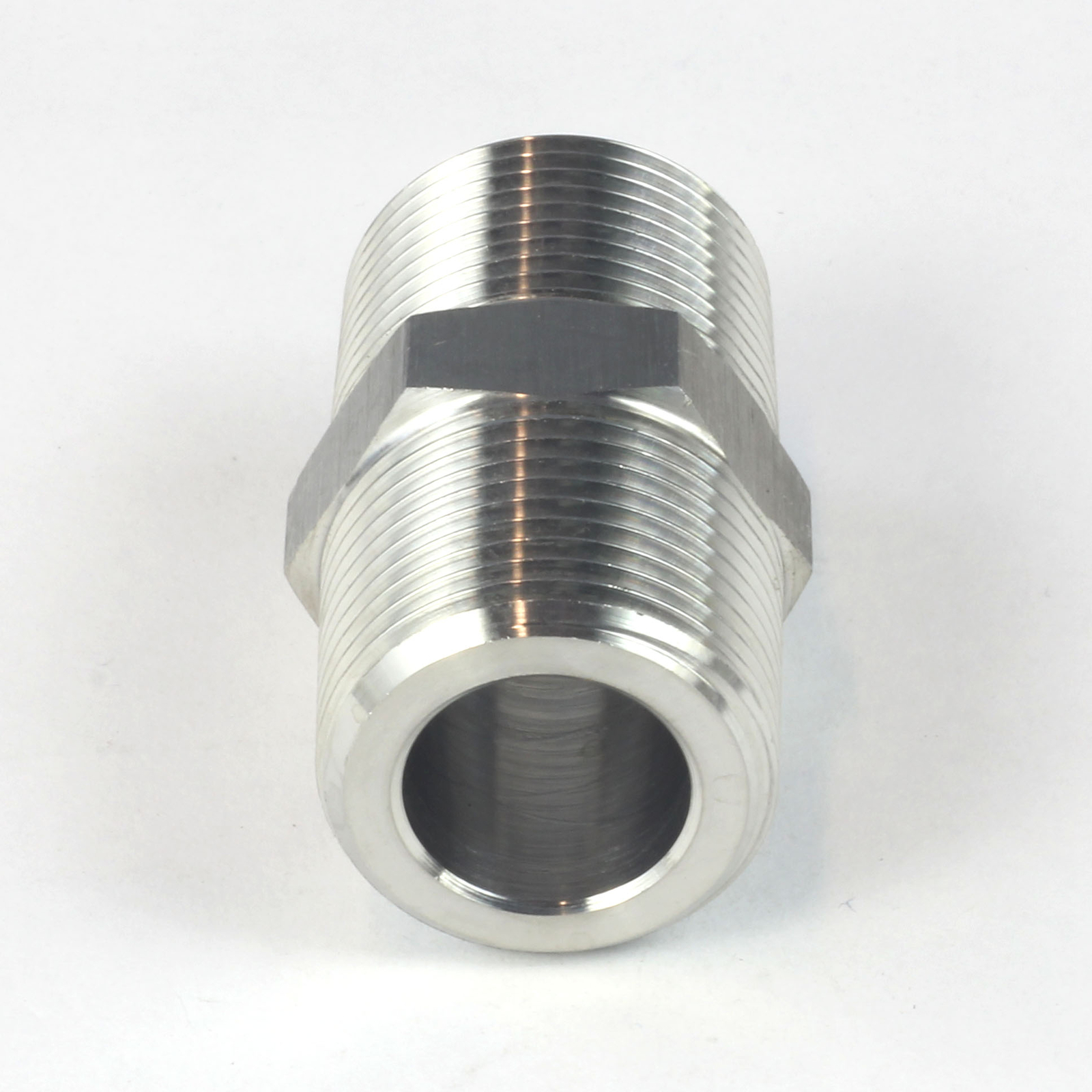 1″ NPT Male x 1″ NPT Male Hex Nipple Pipe Adapter Stainless Steel 304