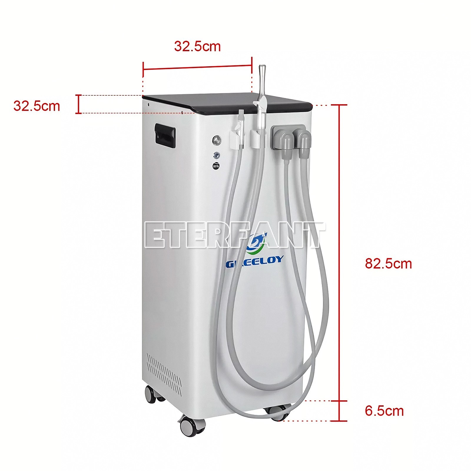Dental Unit w/Air Compressor Curing Light Scaler 4H/Mobile Suction Unit System