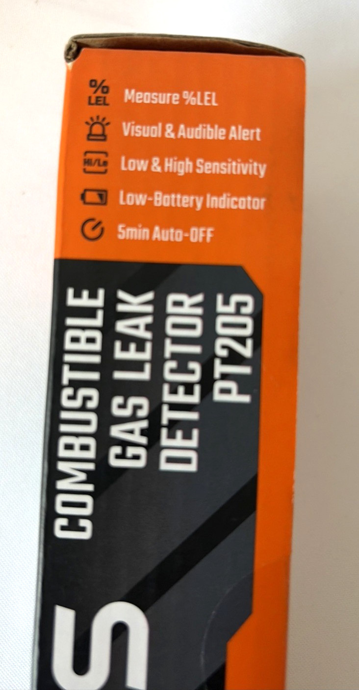 TOPTES PT205 Natural Gas Detector with Audible & Visual Alarm, Gas Leak Detector