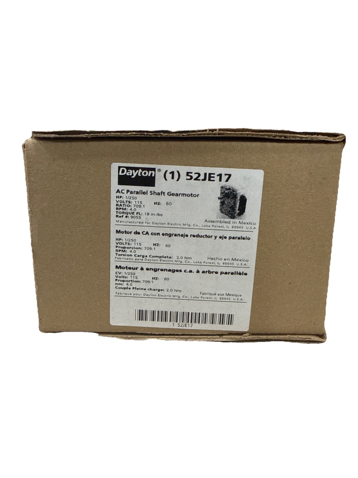 Dayton – 52je17 Gearmotor