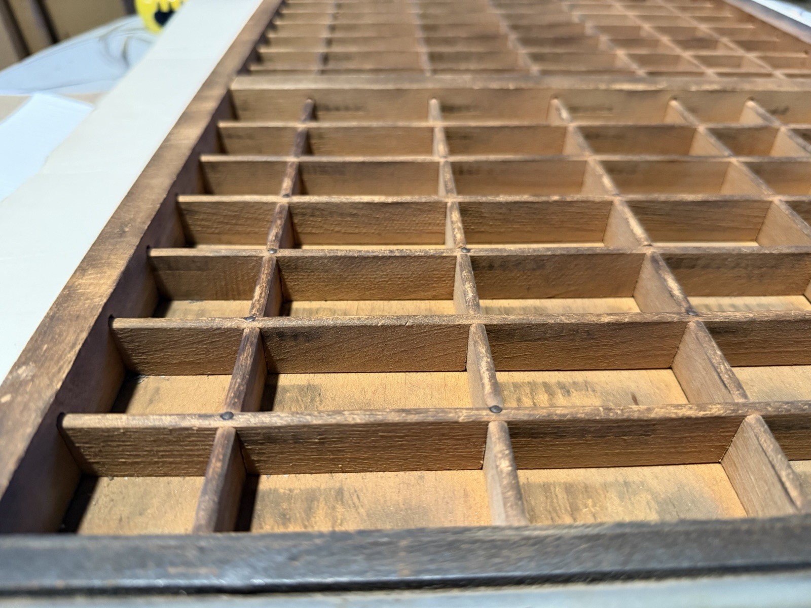 Ludlow Vintage Letterpress Printer Drawer Tray 27 X 16”-98 Spaces