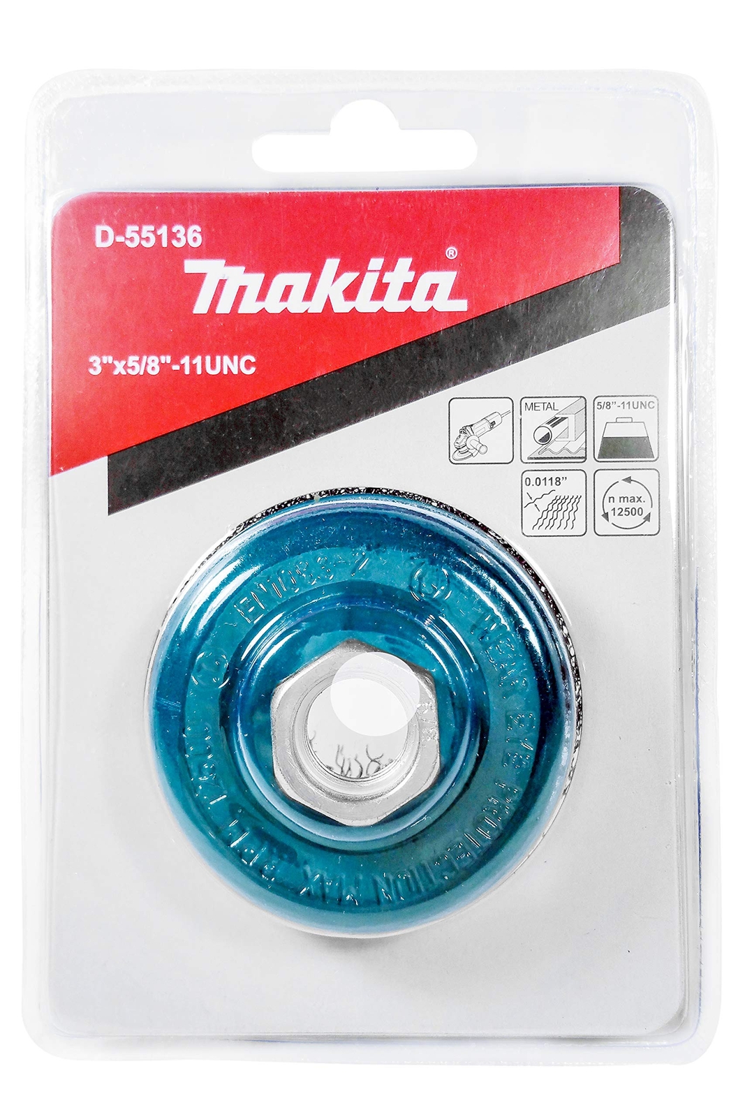Makita 1 Piece – 3 Inch Crimped Wire Cup Brush For Grinders – Light-Duty Cond…