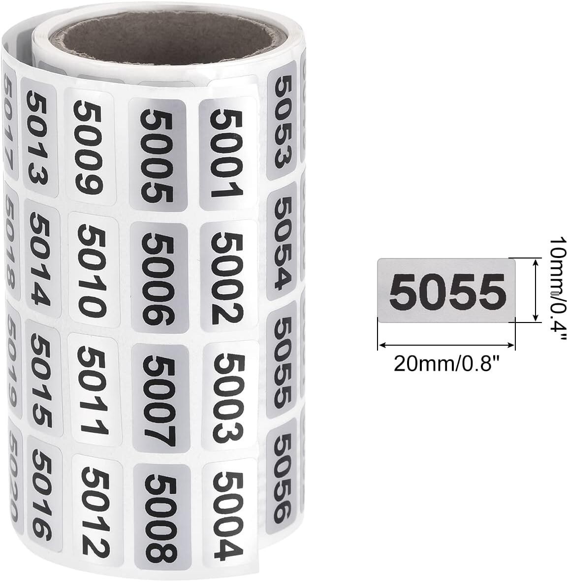 1-20000 Consecutive Number Label Stickers Inventory Control Adhesive Waterproof