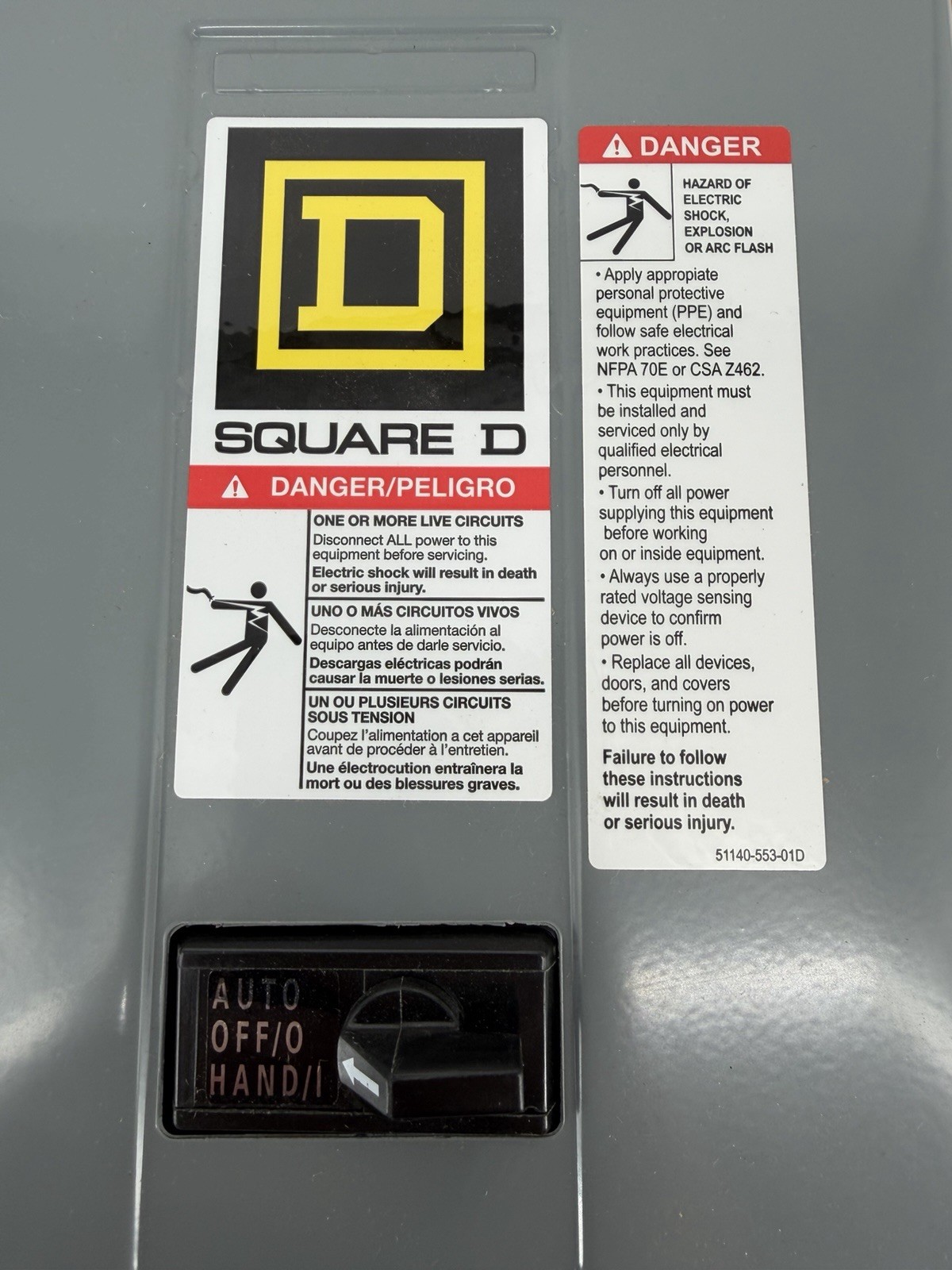 Square D 8903LG40V02C Multi-Pole Lighting Contactor, Electrically Held, 4P, 4NO