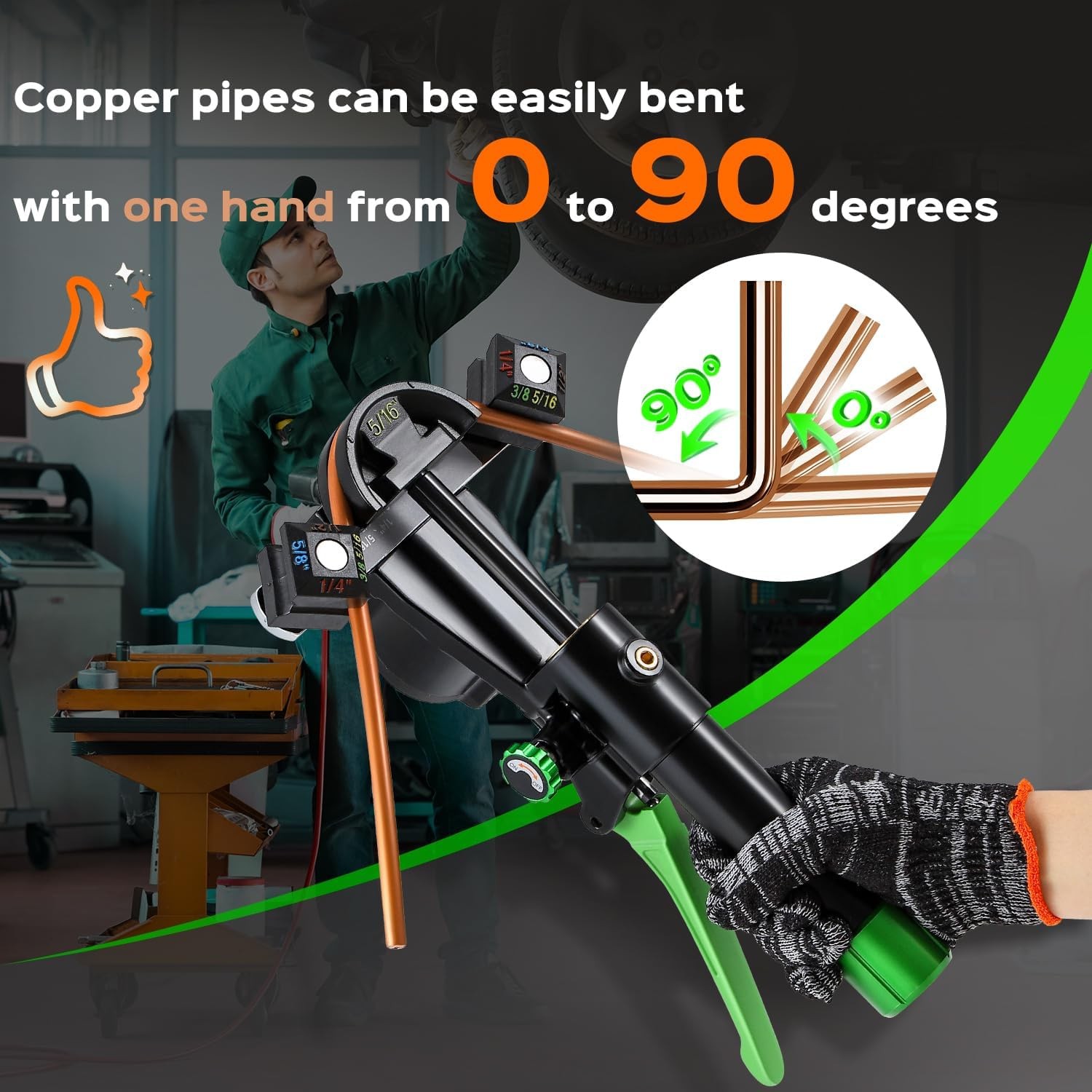Bonvoisin Hydraulic Tubing Bender Kit 1/4″-7/8″ Copper Tube Bender HVAC Pipe …