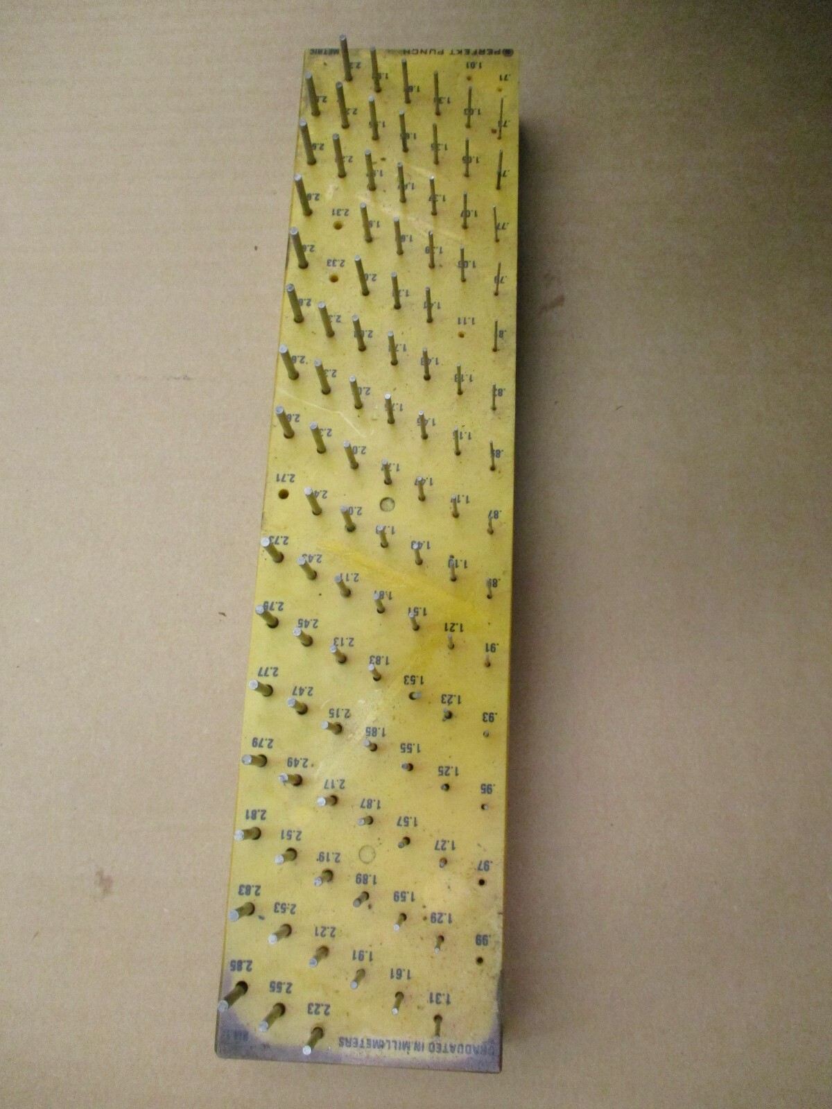 Pin Gauge Perfekt Punch Metric Graduated in Millimeters BM1 .71~2.85 A2617DH