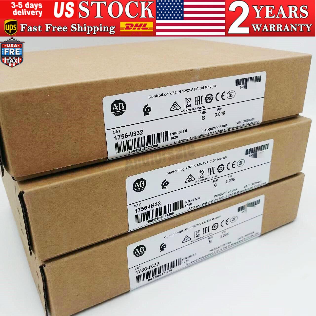 NEW- Allen Bradley 1756-IB32 AB SER B CONTROLOGIX 32 PT DC INPUT MODULE US USA
