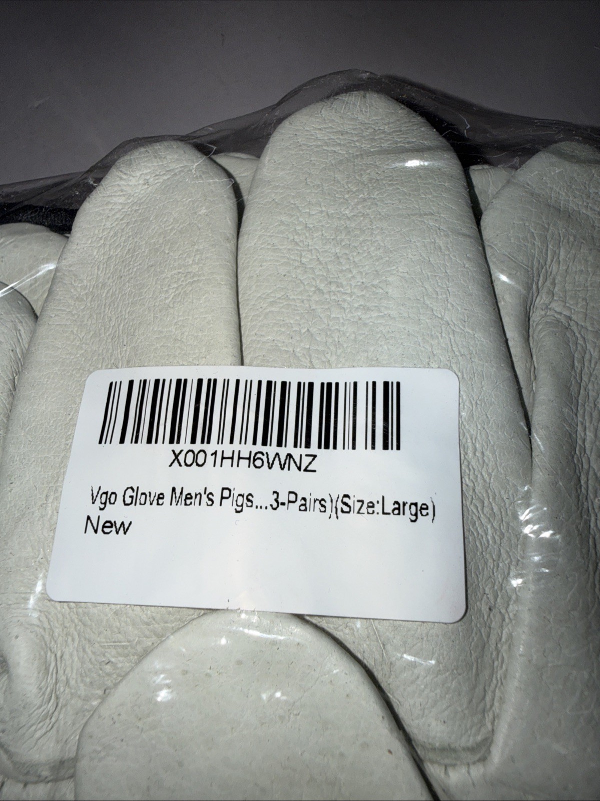 Vgo 3pair Of Pig Skin Gloves Size Large