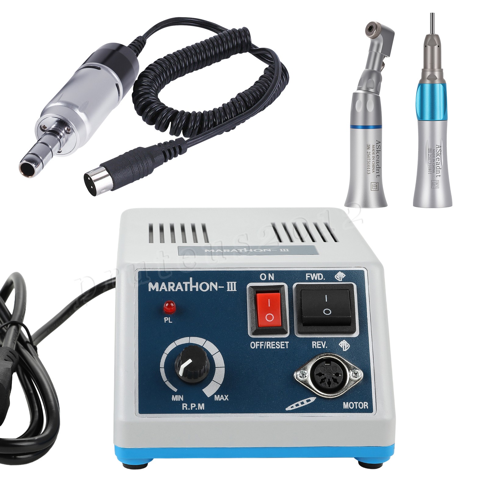 Dental Lab Marathon Electric Micromotor Contra Angle/Straight Handpiece Drill N3